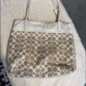 Authentic COACH tote style handbag some wear clean